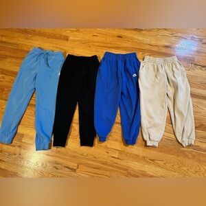 Kids Nike Fleece Jogger Pants Set Size L 10/12 - Blue, Black, Beige